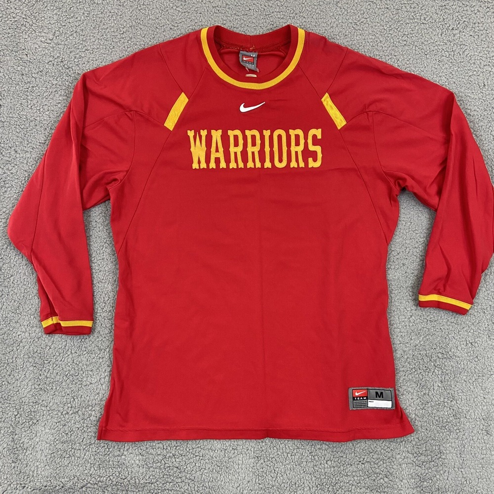 Vintage Nike Team Warriors‎ Dri-Fit Long Sleeve Shirt Union Made Made in USA